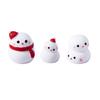 Cartoon Cute Christmas Snowman Figure Micro Landscape Snow Crystal Ball Diy Decorative Accessories Desktop Widgets