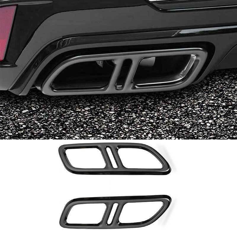 For Cadillac CT4 -2024 Bright Black Rear Tail Exhaust Muffler Tip Pipe Frame