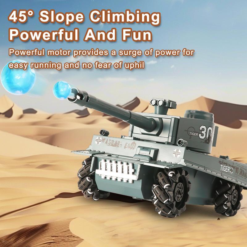 11-Pass Dual Remote Control Light And Music Spray With Usb Water Bomb Remote Control Tank, Children'S Simulation Toy Car