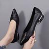 New Single-heel Pointed-toe High-heeled Soft Leather Low-cut Leather Shoes for Women