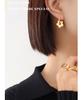 18K Gold Plated Stainless Steel Christmas Flower Ear Cuffs - European & American Style, Influencer-Approved, Cute Earrings.