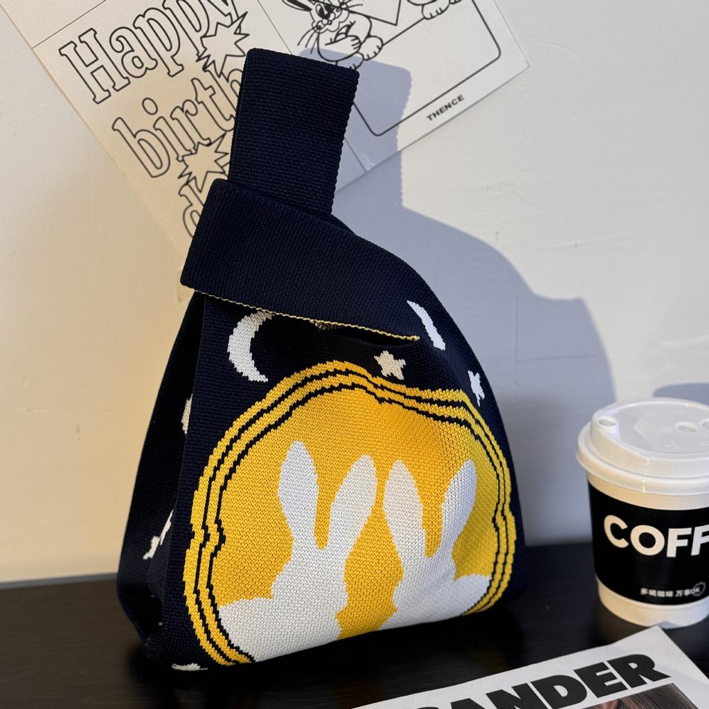 Geantă Tricotată cu Tematică Festivalul Bărcii Dragonului Geantă Cadou pentru Întâlnirea Companiei Geantă de Mână Cadou de Nuntă Geantă Zongzi Geantă Fericită pentru Bomboane