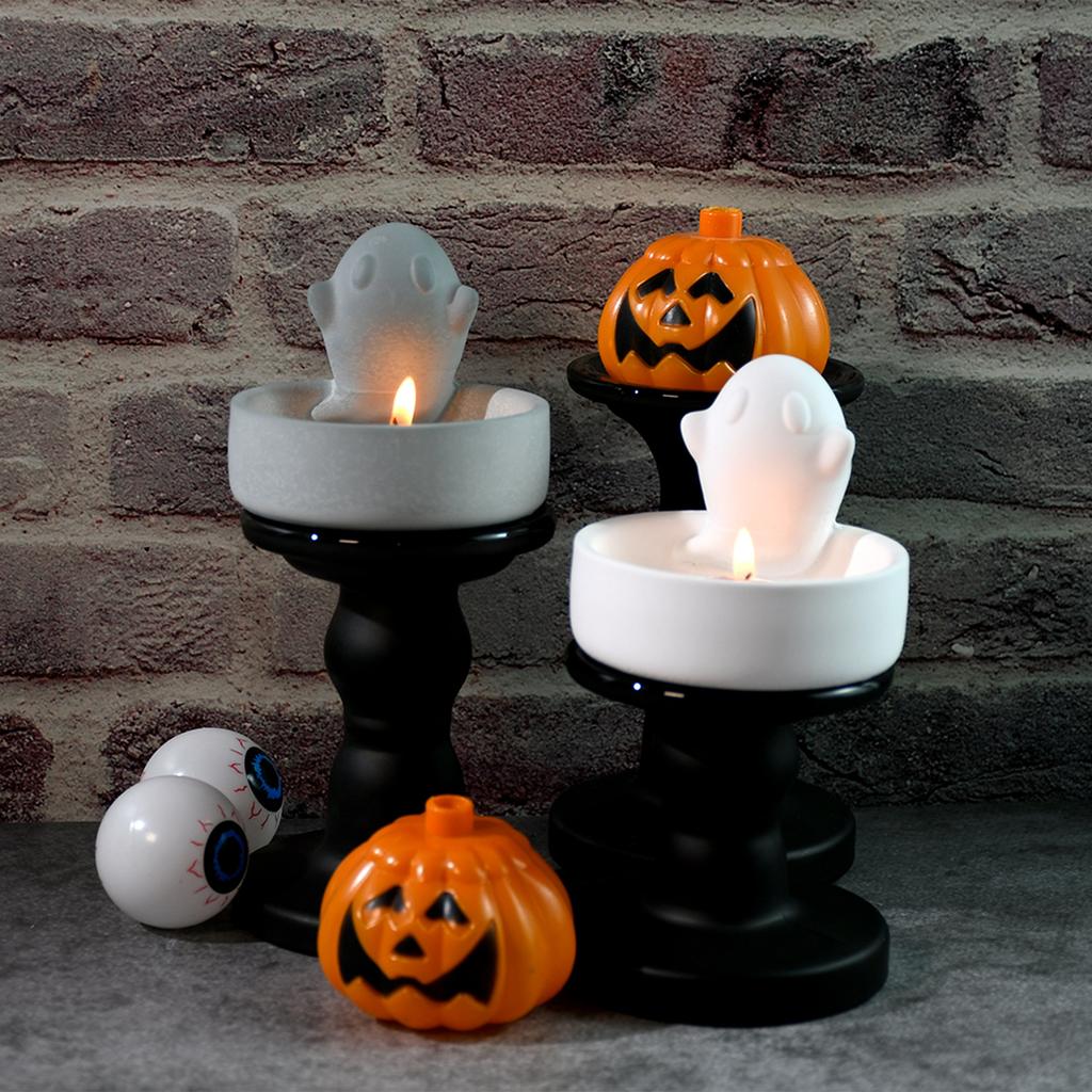 Floating Ghost Candle Holder Silicone Mold, 3D Epoxy Resin Plaster Candle Holder Mold Halloween DIY Art Gifts Home Accessories