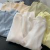 Women's Spring/Summer Knit Sweater Lightweight Solid Color Button-Up Sun Protection Cardigan