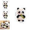 Cute Panda Plush Toy Stuffed Animal Doll Bamboo Shoot Flower Bear Gift For Girls And Kids