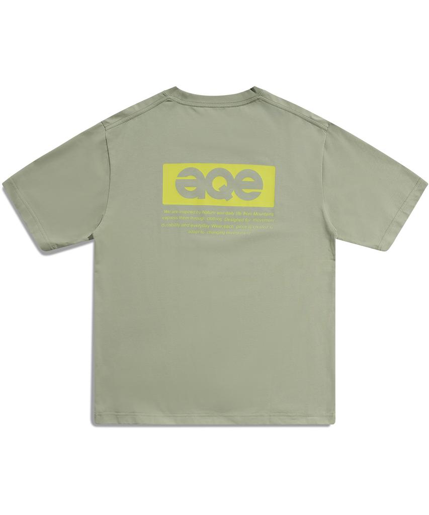 Peullukeu Aqe Sorona Graphic Short Sleeve T-Shirt Khaki Fst345