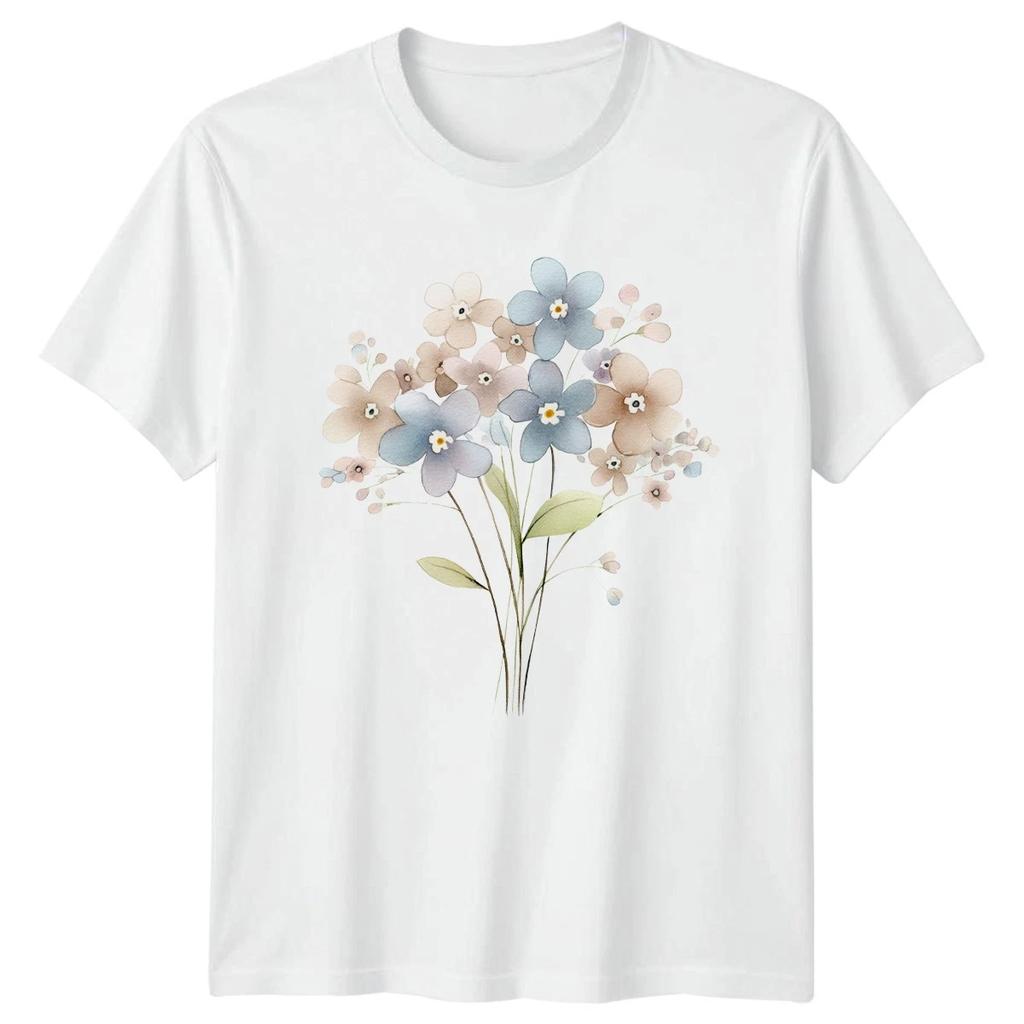 Fiori ad Acquerello Mazzo Natura Floreale Uomo Donna Maglietta Grafica