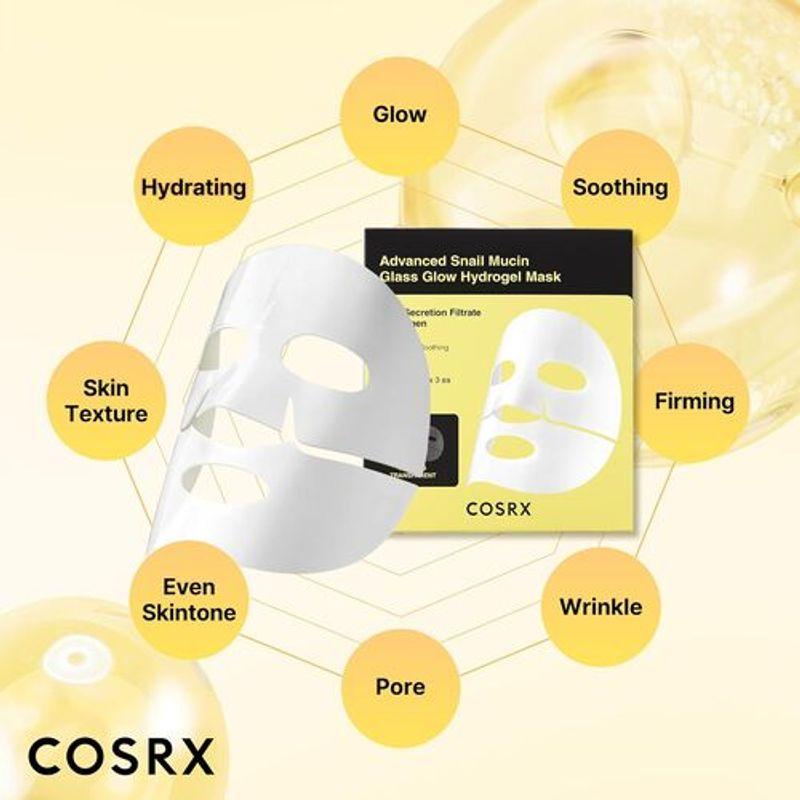 COSRX Advanced Snail Mucin Glass Glow Hydrogel Mask (3ea)