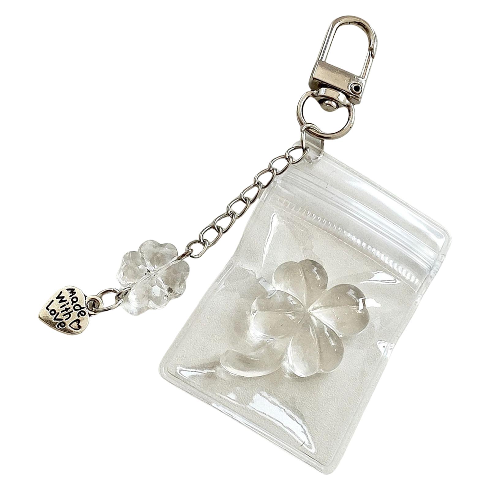 

Очаровательный кулон в виде четырехлистного клевера для сумок или ключей, брелок-шнурок ручной работы, ремешок для телефона, стильное украшение для мобильного телефона белый