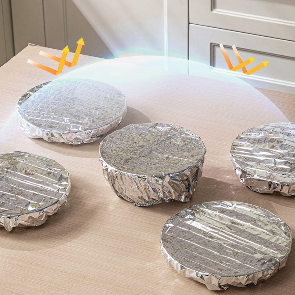 100Pcs Reusable Food Insulation Cover Extendable Dish Protection Cover  Refrigerator