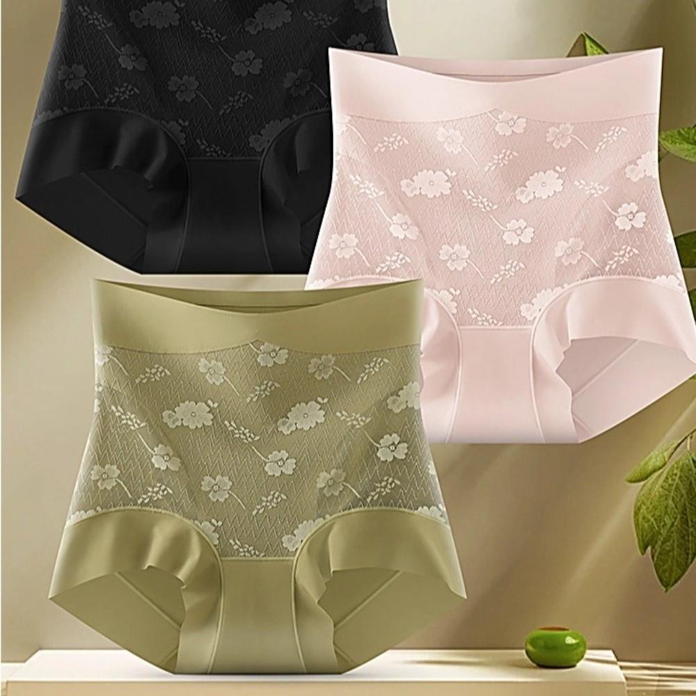 

Large Size Postpartum Body Shaper Flowers Seamless Underpants Elastic Tummy Control Underwear Lady XL червоний