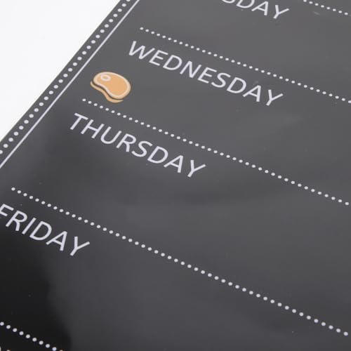 Magnetic erasable whiteboard menu board black refrigerator magnet for task list and weekly schedule
