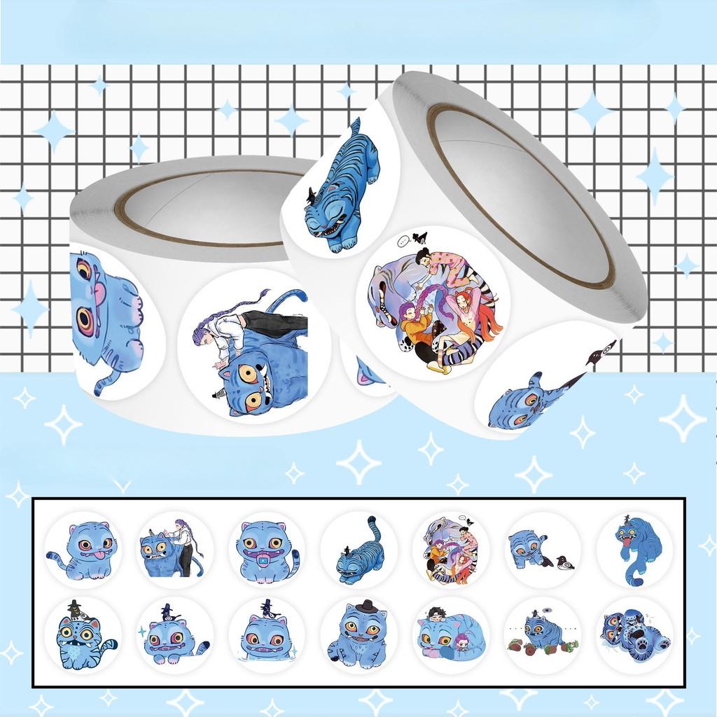 500 Stickers/Roll Cool Witch Hunter Group Big Cat Stickers - Decorative Decals for Notebooks, Phone Cases(Anime Worlds Store)