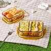 VISIONS Corning Amber Rectangular Food Storage Container 600mL