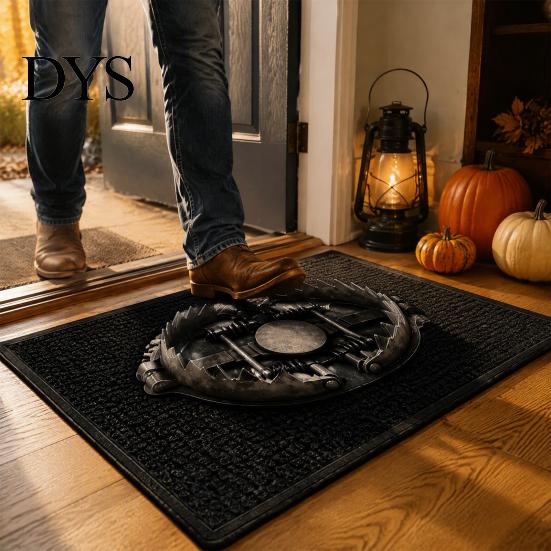Quick Dry Kitchen Mat 3D Trap Prank Rug, Bear Illusion Door Mat, Funny Welcome Non-slip Rug for Entrance Bathroom Bedroom Porch