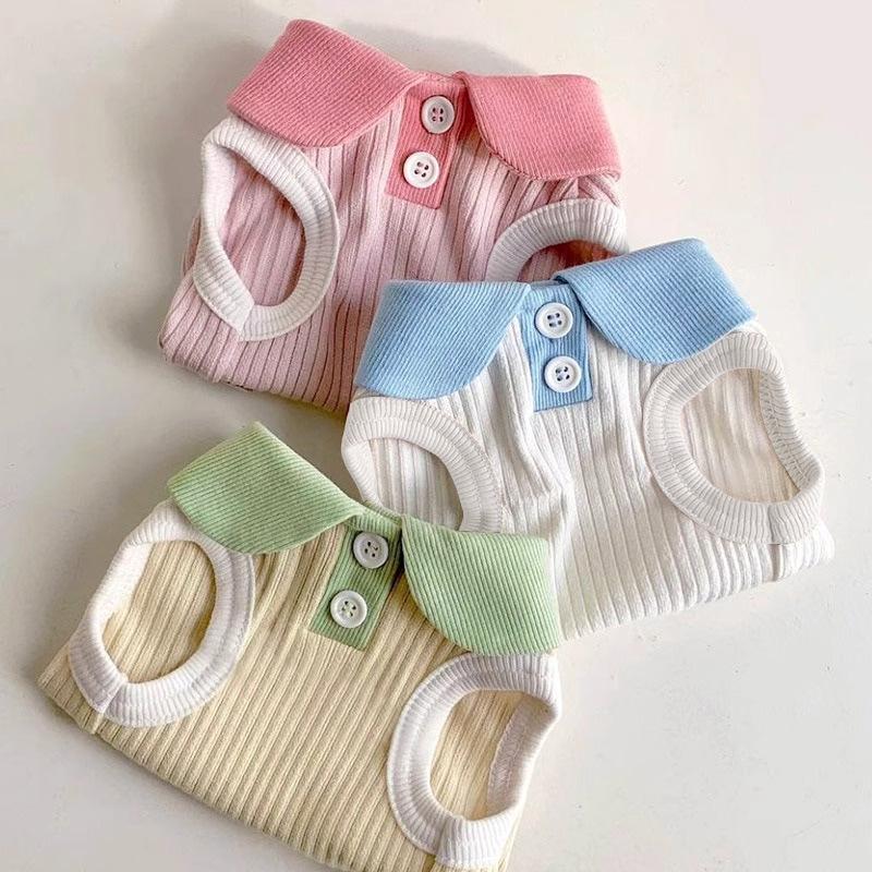 Striped POLO Shirt for Cats & Small Dogs - Summer/Spring Wear