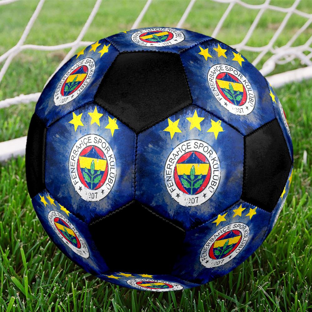 Fenerbahçe S.K Pallone da Calcio Colorato Per Tutte le Età Cucito a Macchina PVC Pronto per la Competizione Resistente Alto Rimbalzo.TAGLIA5
