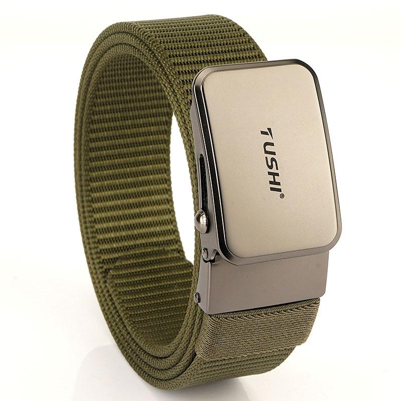 

Мужской повседневный деловой универсальный утолщенный нейлоновый ремень с 3,5 роликовой пряжкой 120cm