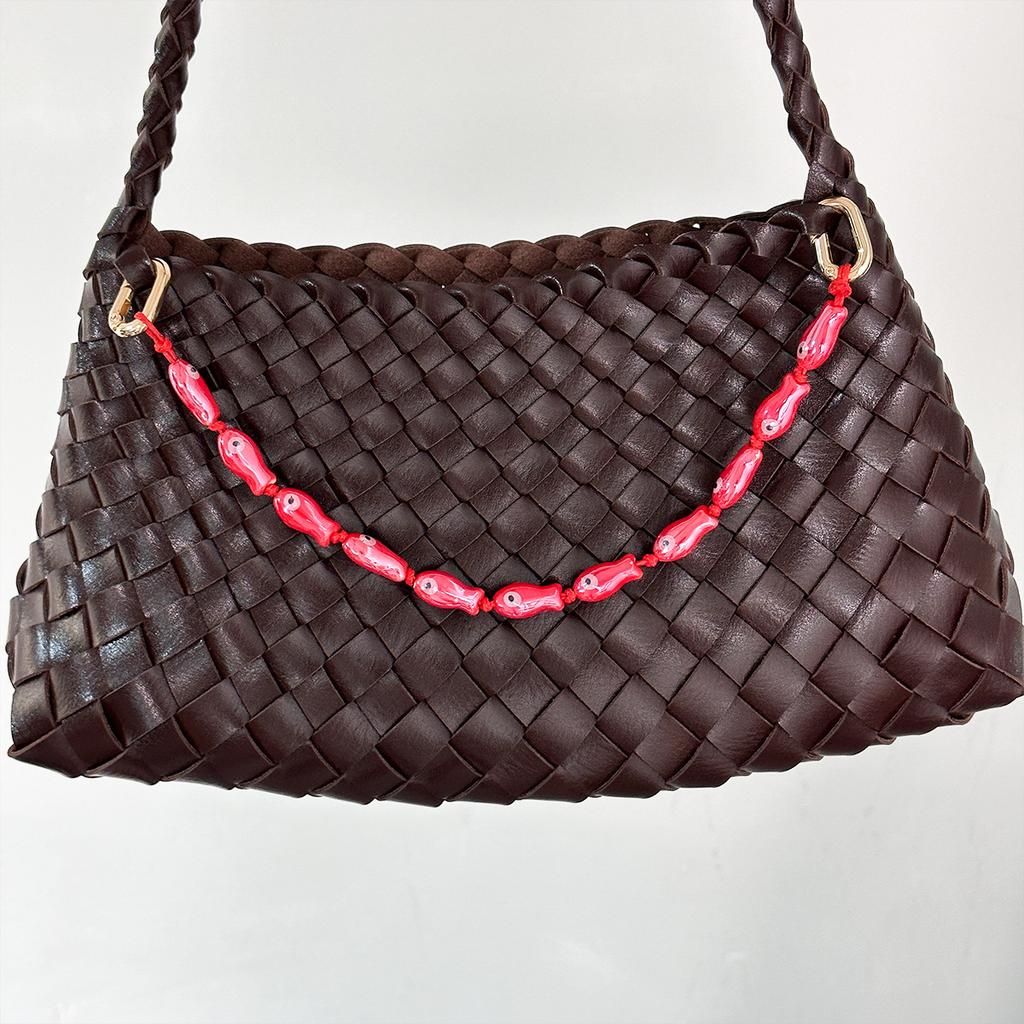 Small Fish Ceramic Beads Handmade DIY Accessories Fish-Shaped Straight-Hole Bag Accessories