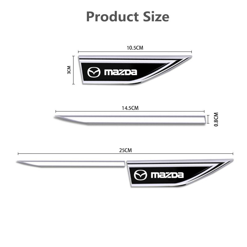 DIY Car Emblem Fender Blade Decal Badge Car Body Protective Sticker for Mazda 3 Bk Bl 323 Axela Atenza CX-3 CX-4 CX5 CX-7
