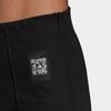 Adidas FW22 Solid Color QR Code Patch Pattern Casual Pants Women Bottoms Black HB1451