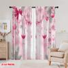 2pcs,2D Plane Printing Light Filtering Curtains Christmas Ornaments Festive Winter Holidays Versatile Polyester Fabric (without