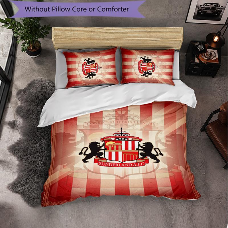 Biancheria da letto a tema Sunderland Set 3 pezzi Copripiumino Biancheria da letto decorativa per camera da adolescente Decorazione per la casa