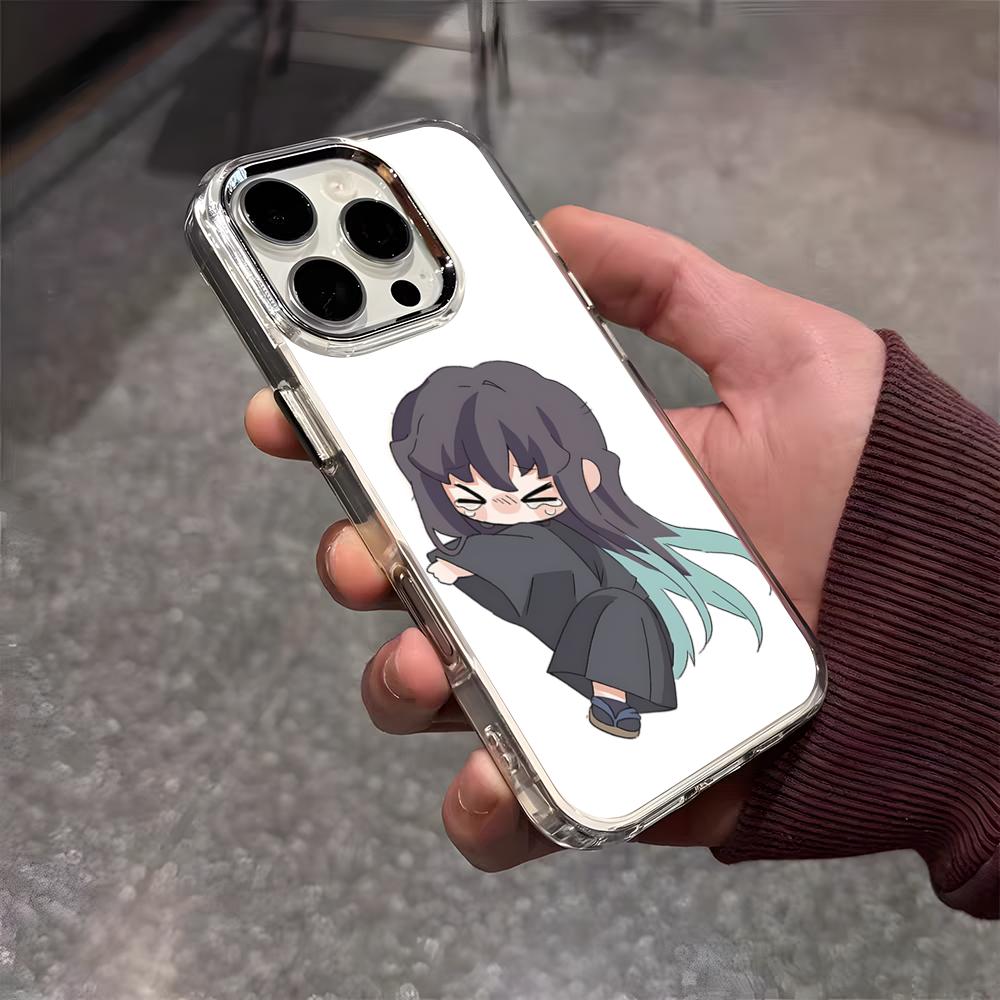 

Anime Muichiro Tokito Phone Case For IPhone 17 Air 16 E 15 14 13 12 11 Plus Pro Max Electroplated Transparent Soft Shell iPhone 12