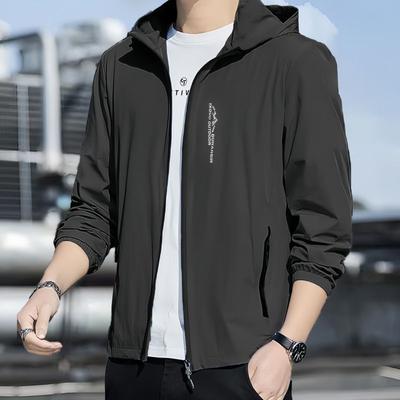 Men Summer Ice Silk Sun Protection Clothing  Breathable Anti-UV Outdoor Fishing Sun Protection Clothing