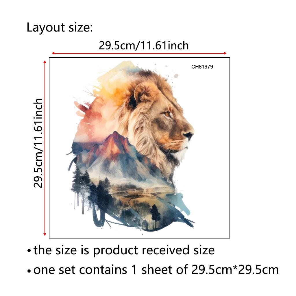 

CH81979 Съемная наклейка на стену «Двойная экспозиция: Лев»