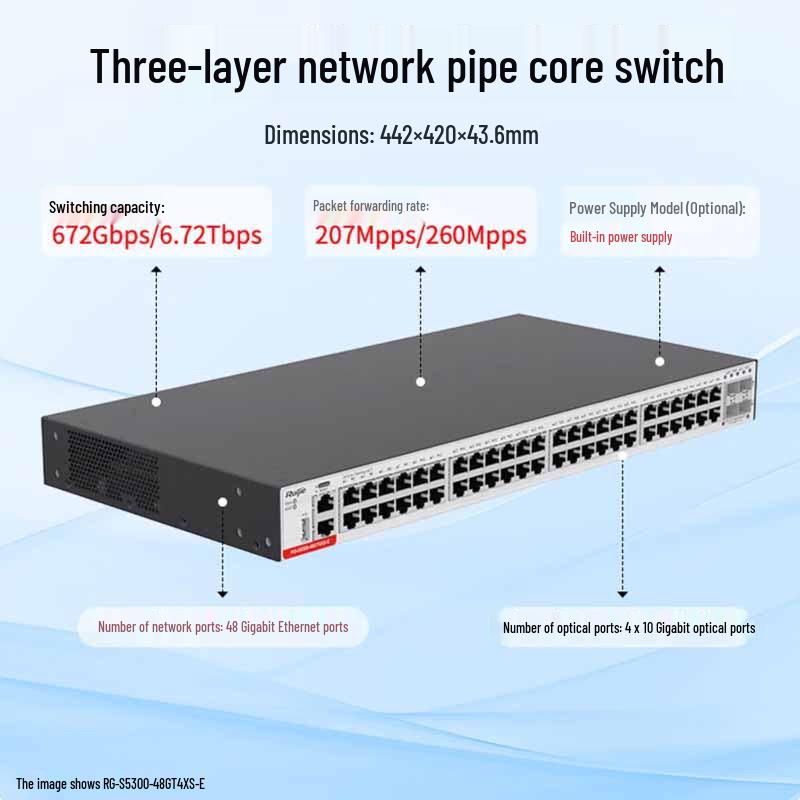 Ruijie RG-S5300-48GT4XS-E 48-Port Managed Gigabit Ethernet Switch