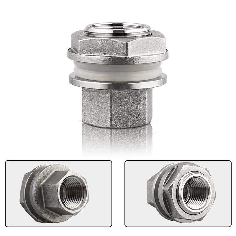 Weldless Bulkhead,1/2'' Compact Home Brew Kettle Weldless Fittings Stainless Construction & Food Grade Silicone Gasket Valve