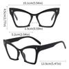 KAMMPT Oversized Cat Eye Glasses Women New Fashion Blue Light Blocking Optical Frames Vintage Stylish Patchwork Decor Eyeglasses