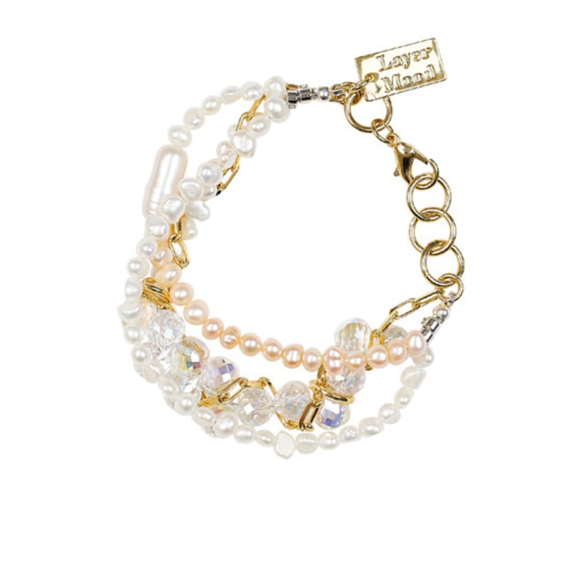 LAYERMOOD [PEARL&DRAPE]Three pearl crystal BR