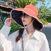 Casual Sunprotect Fisherman Hat Big Brim Bucket Hat Cover Face Basin Hat Summer for Sun Hat for Outdoor Street Strolling  Khaki