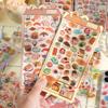 Sushi Stickers Food-themed Stickers Colorful Japanese Sushi Dessert Puffy Stickers for Scrapbooking Laptop Decorations Kawaii 3d