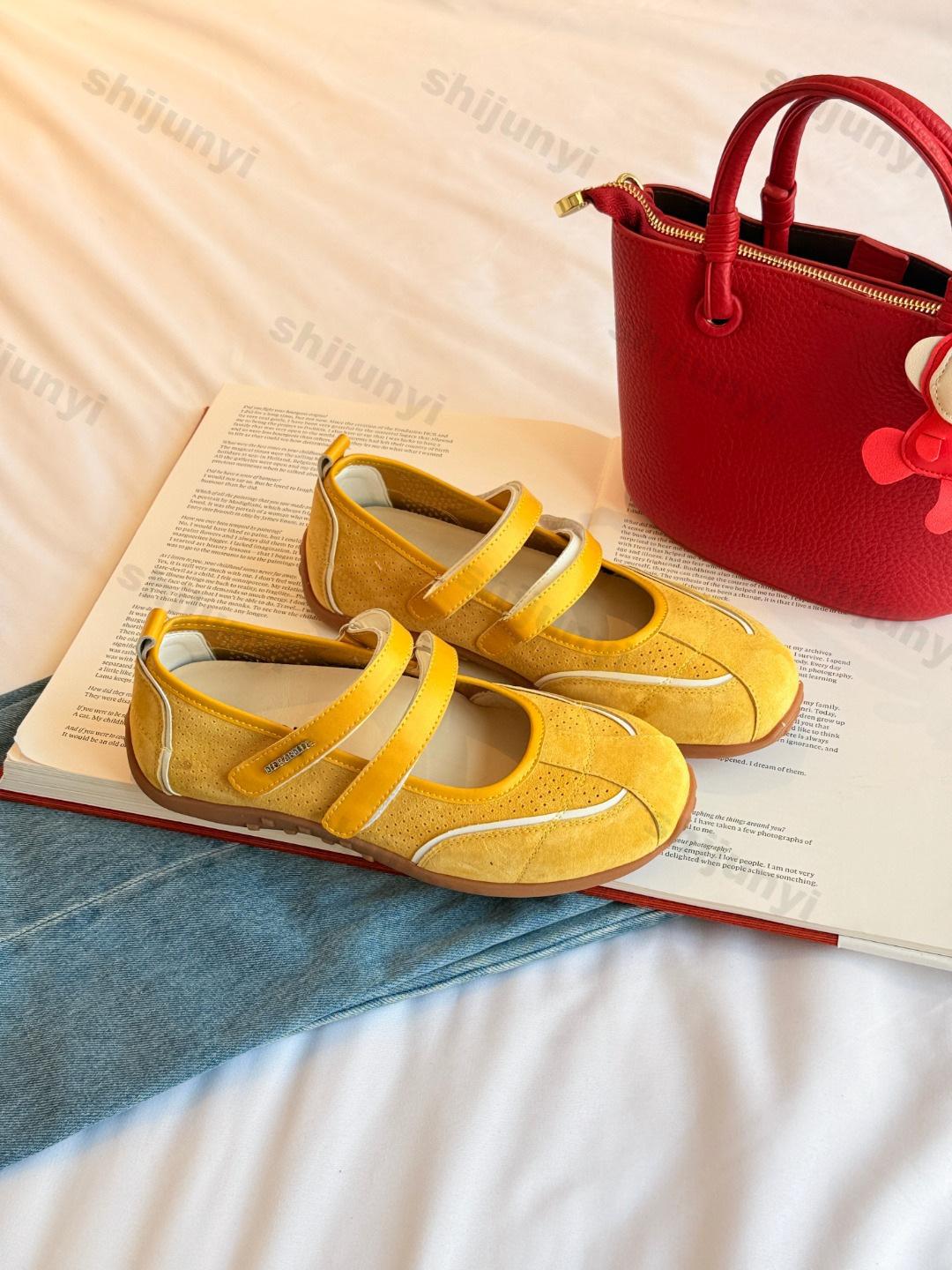 

Мода 2025 Весна Новый Стиль Ретро Мягкая Подошва Повседневные Туфли Мэри Джейн Одинарные Туфли для Женщин Неглубокий Вырез Удобные Модные Кроссовки 35 жёлтый