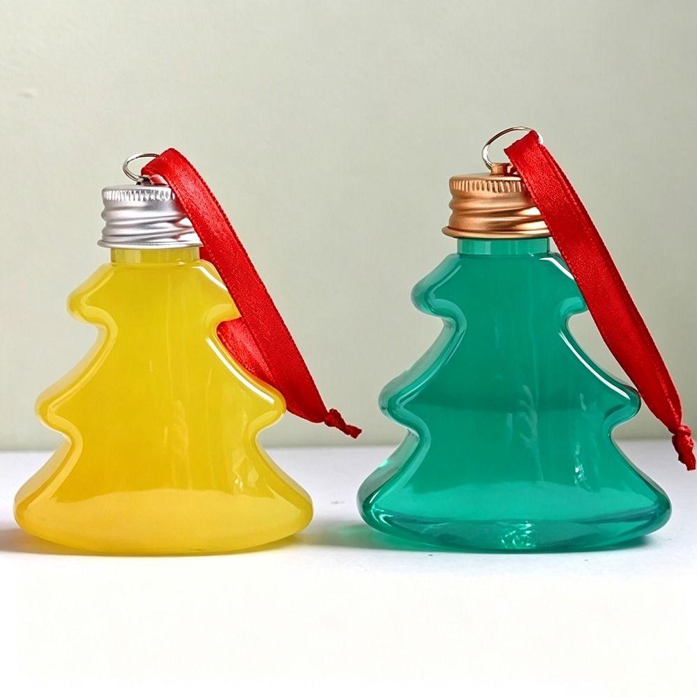 50ml Capacity Christmas Tree Ornaments Fillable Clear Plastic Ornaments Xmas Decor