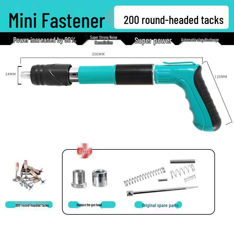 Multi-Purpose Pneumatic Concrete Nail Gun for Ceiling and Wall Fixing, Sound-Dampening