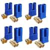 Yiqigou 4 Paar EC8 8mm Vergoldete Bananenstecker Stecker und Buchsen (Kein Kabel), EC8 Stecker & Buchse Bananenstecker für RC Lipo