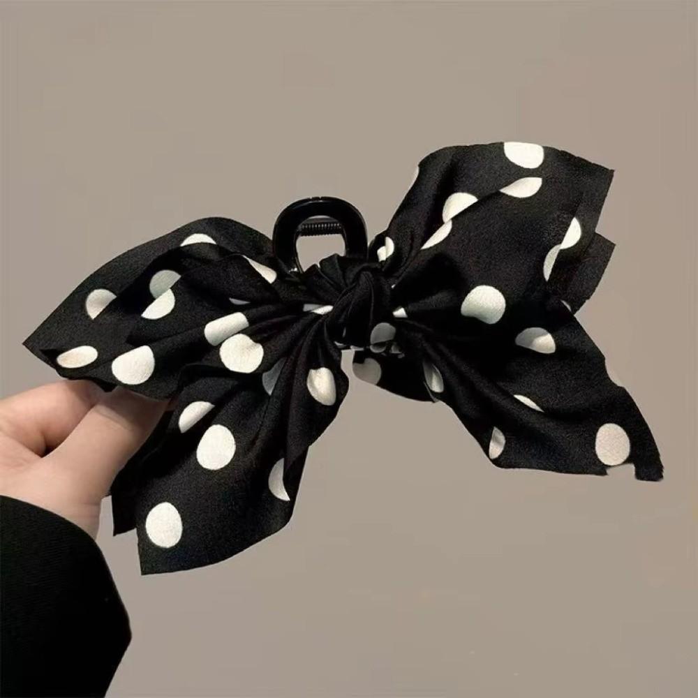 Bow Shark Clip Satin Hair Clip Retro Hair Accessories Girls