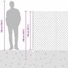 Chain Link Fence with Posts 10 x 1.4 m (W x H) Hot Dip Galvanized Steel