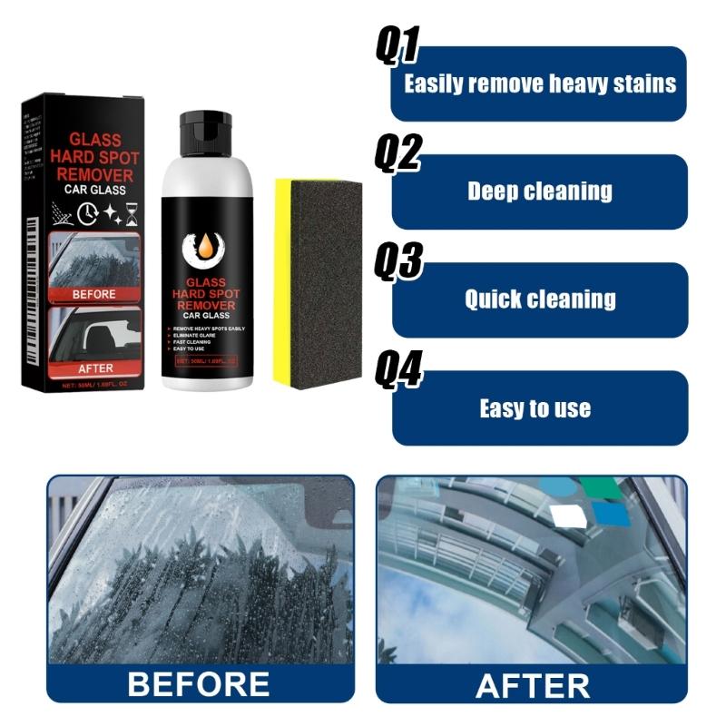 Powerful Glass Polishing Compound For Automotive Use Effectively Dissolves Oil Film Water Spots And Road Grime