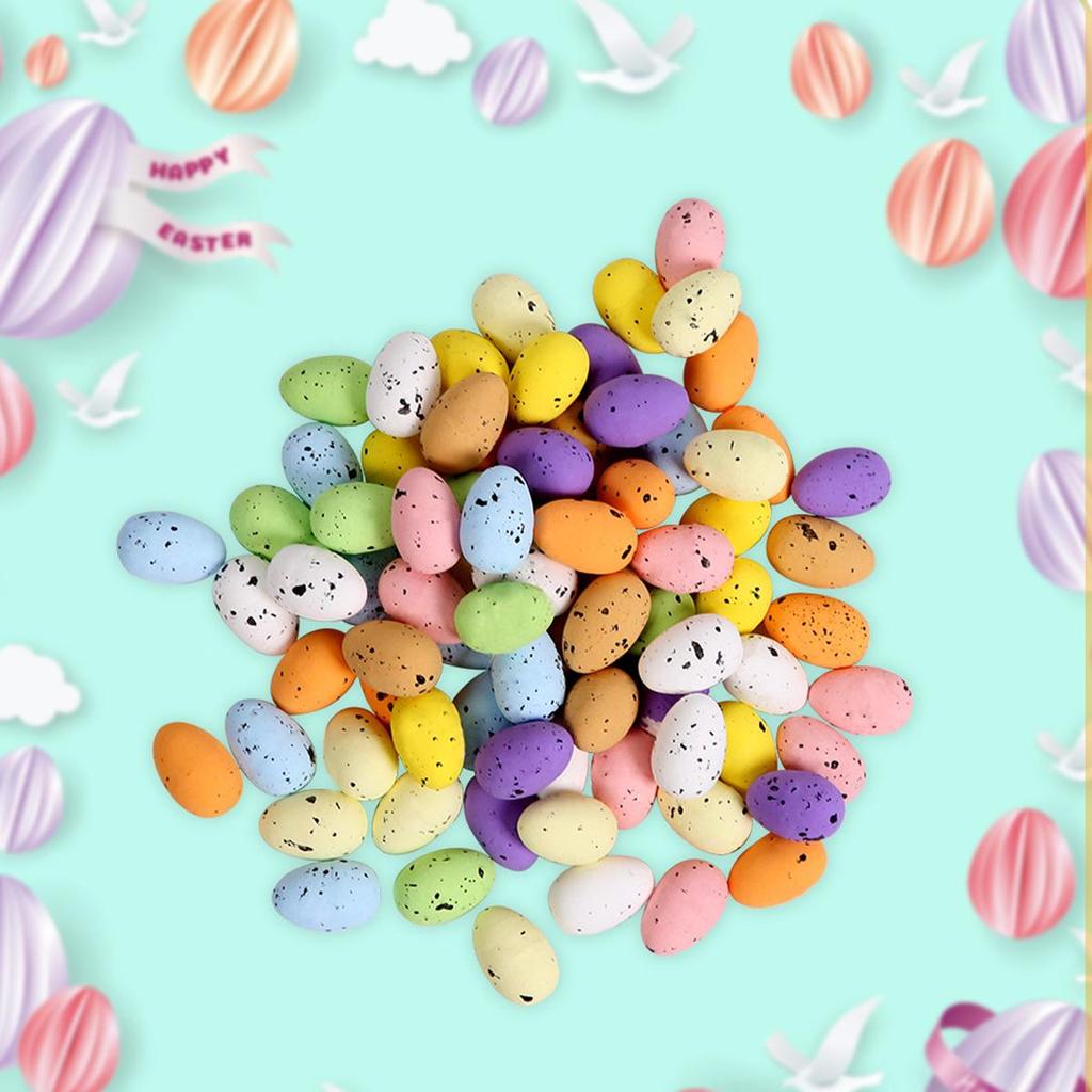 1,8/2,5/3/4 cm Ostereier DIY Schaum Ostern Dekoration Kranz Zubehör Bunte Osterei Ornamente Liefert