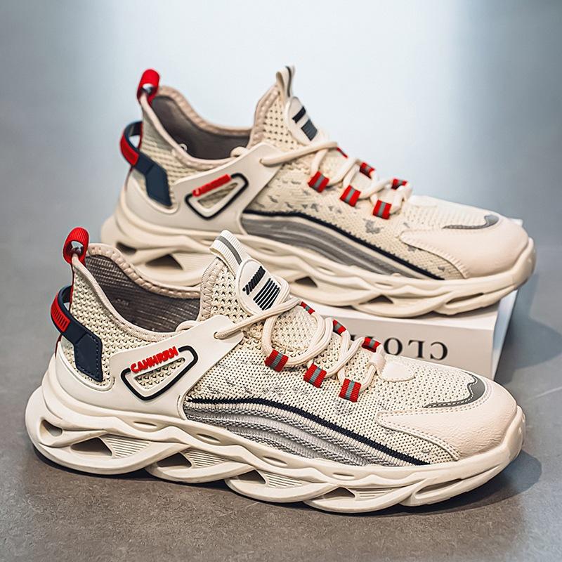 

Летающие вязаные повседневные спортивные туфли мужские летние мужские туфли сетчатые туфли молодые и молодые студенты папа модные туфли мужские 44