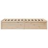 Solid Wood Bed Frame Without Mattress 75 X 190 Cm Pine Wood