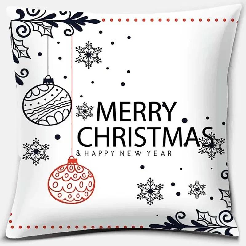 Christmas Themed Pillowcases Car Accessories Office Santa Claus Living Room Sofa Home Pillowcases