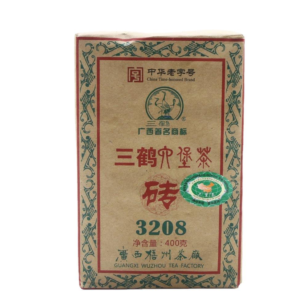 Three Cranes Sanhe 2014 Liu Pao Tea 3208 Golden Flower Dark Tea China Tea Hei Cha 400g