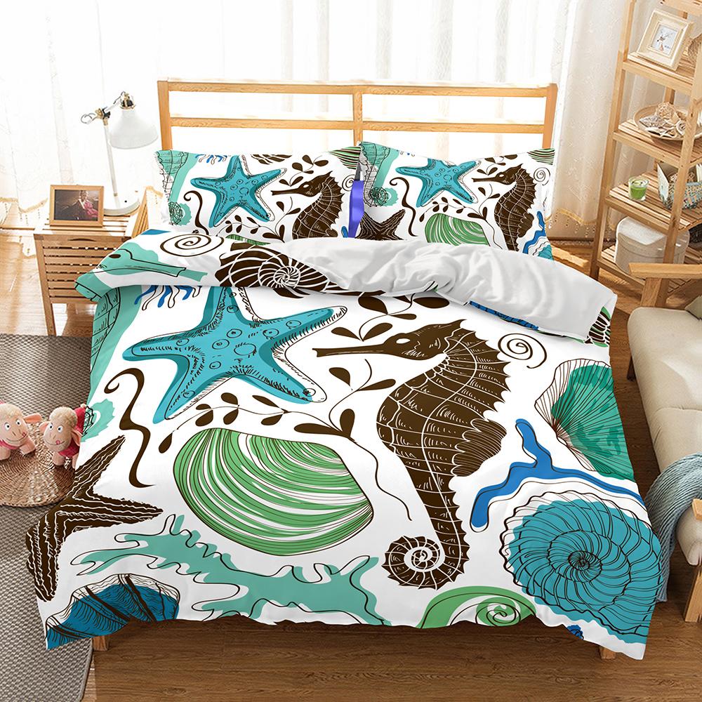 Comforter Kids Bedding Set Printed Sea World Twin Full Queen King Size Bed Sets High-Quality Designer Home Textile 2021 Beddings