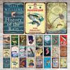 Vintage Animal Various Fish Metal Plate Wall Decor Tin Signs Art Posters Plaque Man Cave Bar Club Decoration Iron Painting